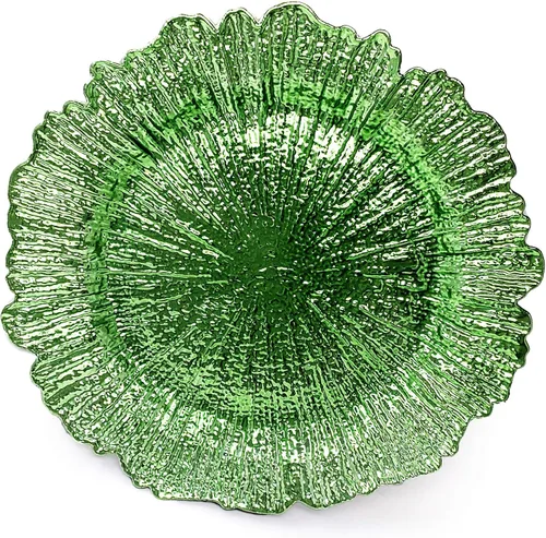 Miniatura 36 de allgala Paquete de 6 platos base redondos de gran calidad de 13 pulgadas - Plata cepillada - HD80322