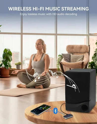 Miniatura 5 de Receptor Bluetooth 5.3 para automóvil, pantalla LED, cancelación de ruido, adaptador AUX Bluetooth de 0.138 in, receptor de audio inalámbrico