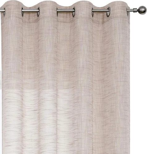 Miniatura 6 de Cortina decorativa de lino con textura para sala de estar y dormitorio, cortinas de Navidad con ojales, cortinas rústicas de granja, 50 x 84 x 2