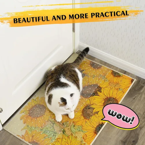 Miniatura 7 de Protector de alfombra resistente para puerta, plástico resistente que evita que gatos y perros rayen tu alfombra y alfombras en las puertas