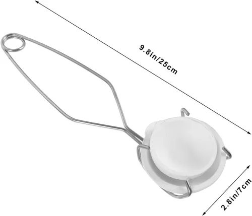 Miniatura 5 de VILLCASE Juego de 3 tazas de plato de crisol de cerámica de fusión pequeñas, pinzas de crisol largo, pinzas de oro y plata, herramientas