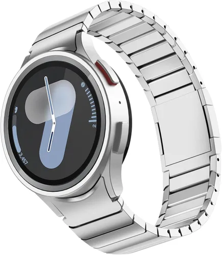 Miniatura 11 de FULLIFE Compatible con Samsung Galaxy Watch 7, 6, 5, 4, correa de 1.575 pulgadas, 1.732 pulgadas, acero inoxidable con cierre magnético, correa sin