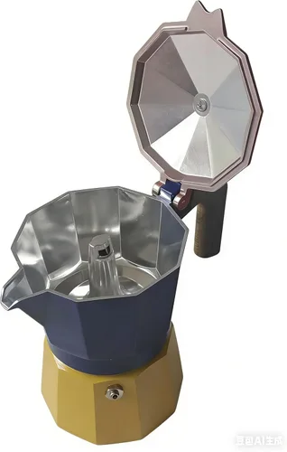 Miniatura 20 de Cafetera de café para estufa, cafetera de expreso de 3 tazas, olla de moka de aluminio, percolador de 5 oz 150 ml, fácil de preparar para estufas