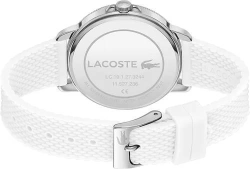 Miniatura 3 de Lacoste Reloj de cuarzo de acero inoxidable para mujer con correa de silicona blanco 17 Modelo 2001197 Blanco Reloj de cuarzo