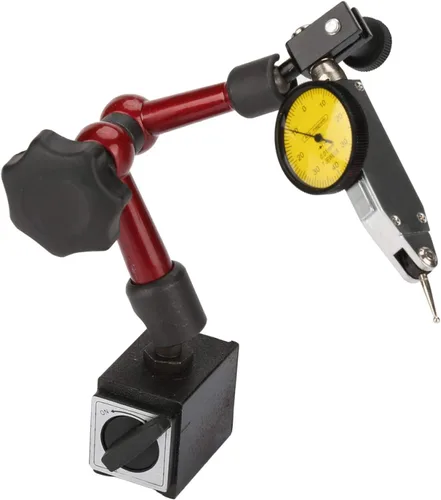 Miniatura 8 de Indicador de dial con soporte magnético, indicador de prueba de dial de palanca con indicador flexible y fuerte soporte de base de soporte magnético