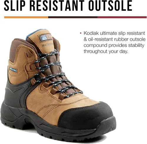 Miniatura 4 de Kodiak Botas de senderismo impermeables con punta compuesta de 6 pulgadas para mujer, Marrón medio