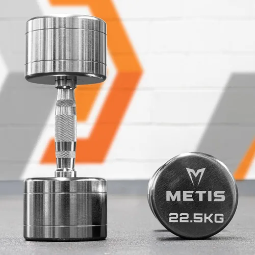 Miniatura 7 de METIS Mancuernas cromadas [5.5lbs-66lbs] Pesas libres Equipo de fitness