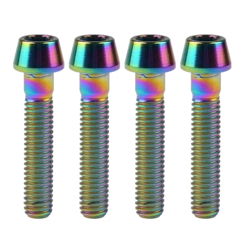 Miniatura 83 de Titanio Ti M6 x 10 16 18 20 25 30 35 40 45 50 55 60 2.559 in Allen - Tornillos hexagonales de 2.559 in, tornillos cónicos, paquete de 4