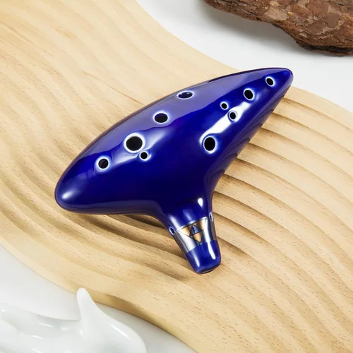 Miniatura 8 de Zelda Ocarina, 12 agujeros, tono Alto C, con libro de canciones (canciones de La leyenda de Zelda), instrumentos de sanación sonora