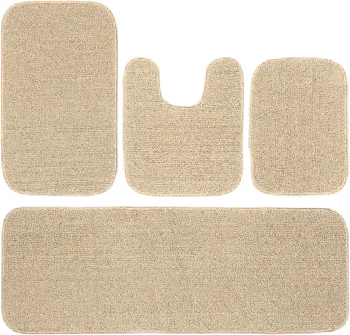 Miniatura 76 de Garland Rug Gramercy - Alfombra de baño rectangular lavable de polipropileno de felpa de 20 x 34 pulgadas, color azul lavabo, suave, absorbente