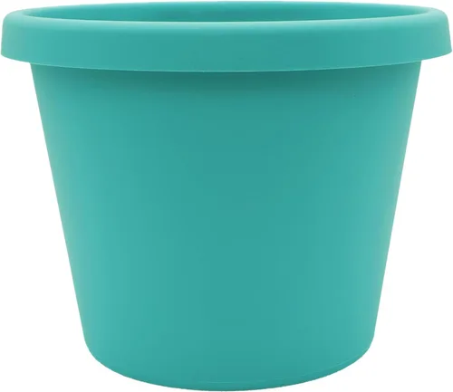 Miniatura 17 de The HC Companies Maceta redonda de plástico Prima con borde enrollado - Maceta para flores ligera y resistente a los rayos UV para hierbas y más