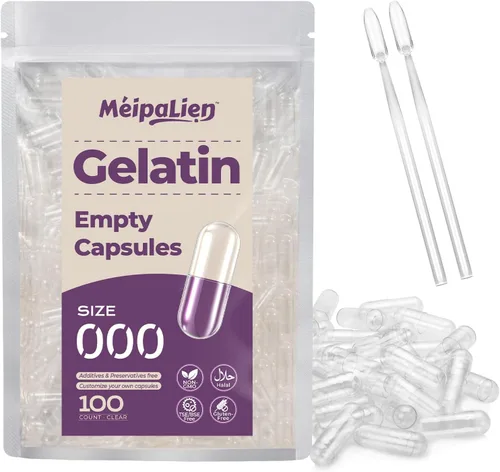 Cápsulas de gelatina vacías de tamaño 000-100 cápsulas de gel de hueso bovino vacías | Disolución rápida | Todos los tamaños | para relleno de