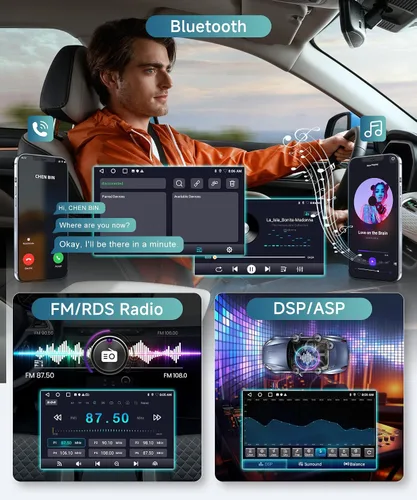 Miniatura 6 de Radio de coche Android de 4 núcleos 2G+64G estéreo para Ford F150/F250/F350 con DSP Carplay inalámbrico Android Auto, Sellrich 7 pulgadas IPS