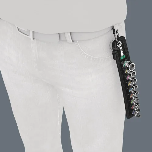 Miniatura 9 de Wera Belt 1 Zyklop 1/4" Juego de llaves de tubo con función de retención métrica 05003880001