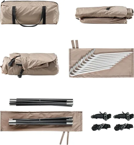 Miniatura 7 de Tienda de campaña domo ultraligera de doble capa impermeable para 2/4 personas de 4 estaciones para mochileros – Configuración fácil,