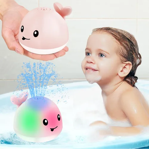 Miniatura 13 de Gigilli - Juguetes de baño de ballena iluminada para niños, juguetes de piscina, juguete de espray de agua para niños pequeños de 1 a 5 años, 6 a 18