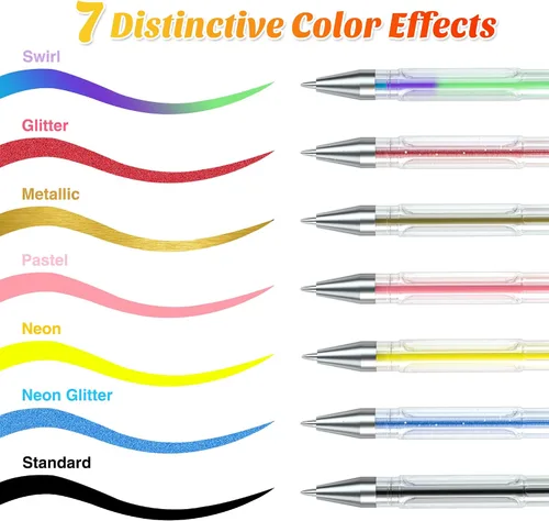 Miniatura 4 de Feela - Juego de plumas de gel de 360 colores, 180 plumas de gel y 180 recambios para libros de colorear para adultos