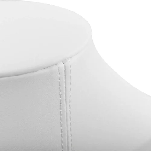 Miniatura 8 de Oirlv Soporte de exhibición del collar del busto de la joyería del cuero blanco (H 15.28")