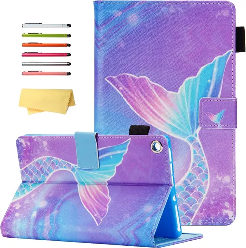 Miniatura 12 de Funda para tablet Fire HD 8 de 8ª/7ª/6ª generación de 8.0 pulgadas con soporte para lápices [encendido y apagado automático] ranuras para tarjetas