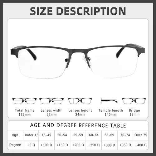 Miniatura 3 de FONHCOO - Gafas de lectura para mujeres y hombres, gafas de lectura con bloqueo de luz azul, metal, medio marco, lectores de computadora, anti Gris