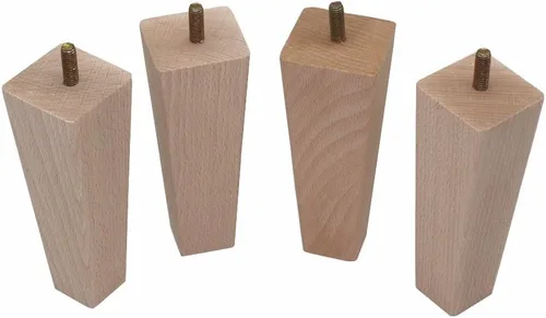 Miniatura 3 de WEICHUAN Patas cónicas de madera de haya maciza para sofá, silla, otomana, sofá biplaza otomana, mesa de gabinete, patas de repuesto de pies