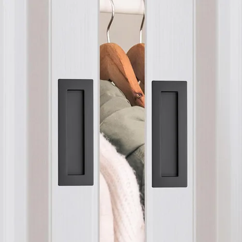 Miniatura 8 de JOY DECOR Paquete de 8 manijas para puertas de bolsillo, tiradores empotrados rectangulares de 5.9" para puertas correderas de armario y granero