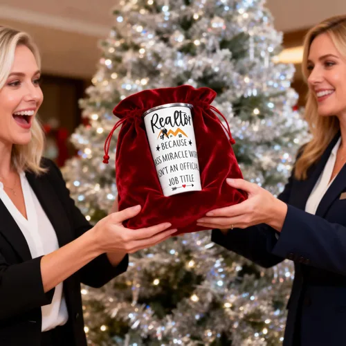 Miniatura 6 de Realtor Because Badass Miracle Worker Isn't An Official Job Title Real Estate Agent for Women, divertida taza de café de 20 oz botella de agua