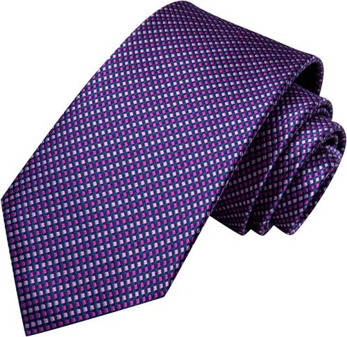 Miniatura 193 de Hi-Tie Corbata clásica de cachemira para hombre con pañuelo y gemelos a cuadros