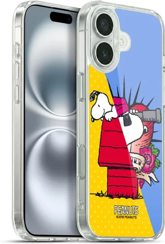 Miniatura 223 de Head Case Designs Funda de gel con licencia oficial de Peanuts Snoopy & Woodstock Halfs and Laughs [protección de grado militar] compatible