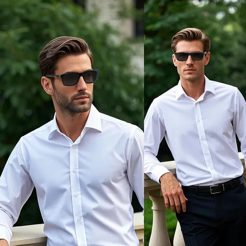 Miniatura 5 de Missfive Paquete de 2 lentes de lectura solar bifocales ligeros para hombre, bloqueo de luz azul, cercano/lejano, doble uso, bisagra de resorte