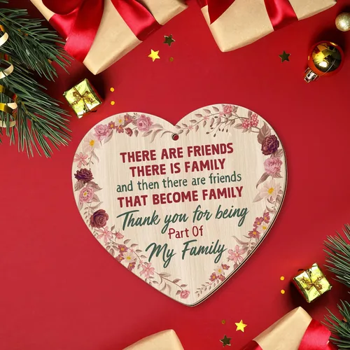 Miniatura 6 de OASSIE Regalos de Navidad de Amistad para Mujeres y Hombres - Adornos Navideños de Amigos de Madera 2025 - Adornos de Amistad para Decoraciones