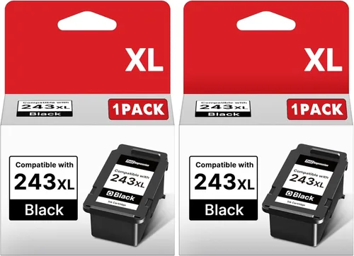 PG-243 Cartucho de tinta negra (paquete de 2) repuesto para Canon 243 Tinta negra para Canon MG2522 Cartuchos de tinta de impresora Pixma MG2520