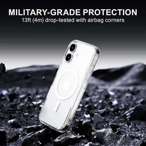 Miniatura 3 de PAUL B Funda para iPhone 17 2025 (compatible con MagSafe) protección contra caídas de grado militar (probada hasta 13 pies), antiamarilleamiento