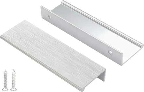 Miniatura 79 de Peaha Paquete de 10 manijas de gabinete de cocina de 1-5/16 pulgadas, tiradores negros para cajones de tocador, borde de puerta, tiradores de dedo