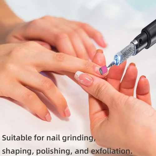 Miniatura 2 de 100 piezas (grano 180 rosas) bandas de lijado de uñas con 0.31 pulgadas de diámetro, brocas de uñas de grano fino extremo para lijar, brocas