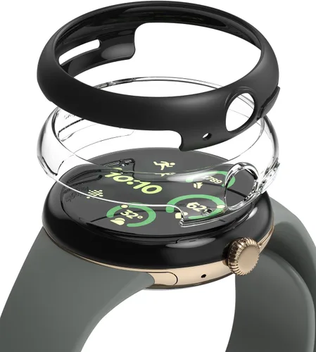 Miniatura 13 de Ringke Delgado [material antiamarillento/paquete de 2] compatible con la funda de Google Pixel Watch, funda resistente y transparente sólida +