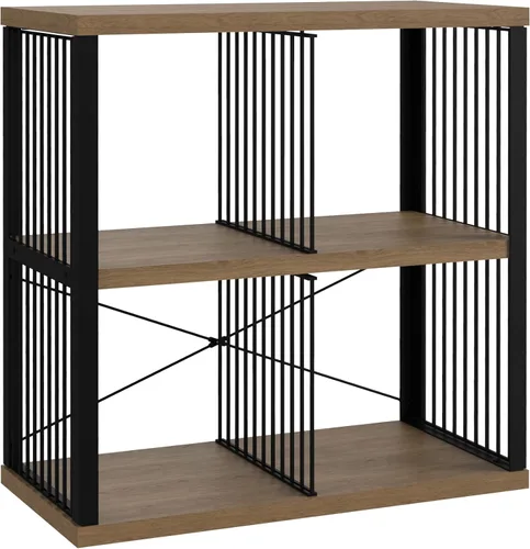 Miniatura 13 de ClosetMaid Estantería organizadora de almacenamiento de 2 cubos, estante de almacenamiento, marco de metal, estantes de madera, fácil montaje