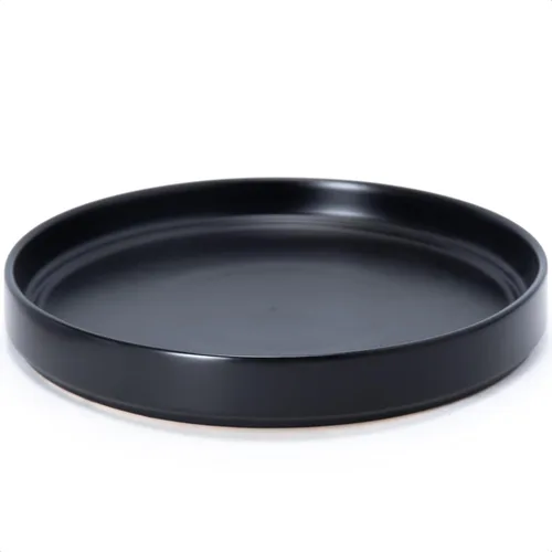 Miniatura 31 de D'vine Dev Maceta Redonda Moderna de Cerámica de 3.7 Pulgadas con Platillo, Bandeja de Drenaje para Macetas de Interior, Negro Mate, 97-T-B-1