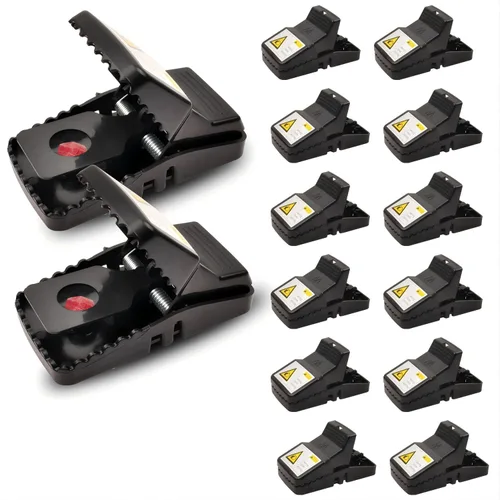Miniatura 7 de Trampa para Ratas Paquete de 6, Trampas Grandes para Ratones para Uso Interior y Exterior, Trampa para Ratones Reutilizable, Rápida, Higiénica, Sin