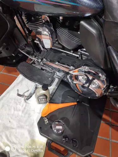 Miniatura 5 de Bandeja de drenaje de aceite de perfil bajo ABS compatible con Harley Davidson Electra Glide Deluxe FLDE Fat Boy Heritage Sport Glide Softail Slim