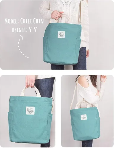 Miniatura 2 de Bolso de mano Lily Queen para mujer, de lona, bolso cruzado de trabajo o para colgar del hombro