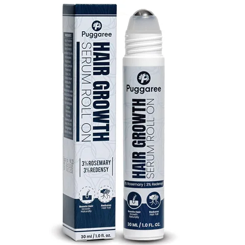 Redensyl Hair–Growth–Serum Roll On – 3% Romero, 3% Redensyl, Suero Bloqueador de DHT para Cuero Cabelludo para Cabello Más Grueso y Abundante – Para
