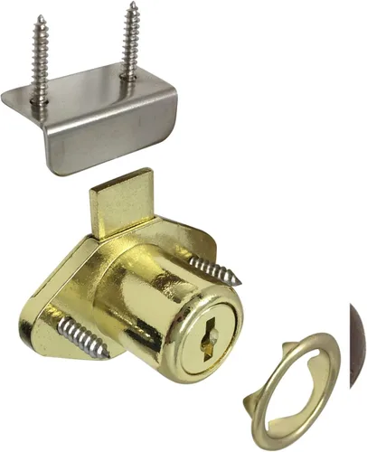 Miniatura 10 de Desunia Cerradura de escritorio de oficina para cajón y puerta, orificio de 7/8 pulgadas (.875 pulgadas), bronce antiguo, con llave igual, incluye
