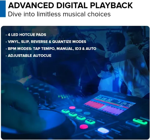 Miniatura 3 de Gemini Sound MDJ-600: Reproductor de medios DJ profesional CD y USB con pantalla de 4.3", ruedas de selección táctiles capacitivas, controlador MIDI