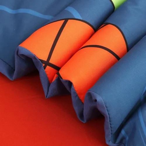 Miniatura 7 de Juego de edredón deportivo de pelota azul, tamaño individual, juego de ropa de cama de béisbol, baloncesto, fútbol, tenis para adolescentes y niños