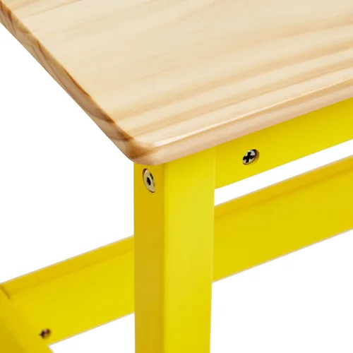 Miniatura 4 de Juego de mesa y banco para niños de Amazon Basics para interiores, color natural.