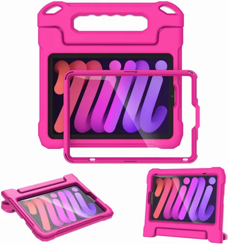 Miniatura 11 de Funda infantil para iPad Mini 7 (A17 Pro) 2024 y 6 (A15) 2021, 8.3 pulgadas de 6ª/7ª generación con protector de pantalla, soporte de mango a prueba