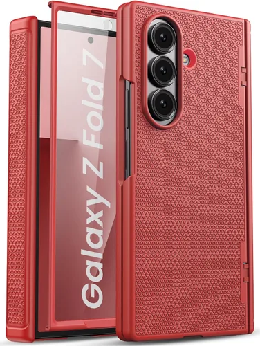 Miniatura 9 de Funda para Samsung Galaxy Z Fold 7 con Protección de Bisagra y Protector de Pantalla, Diseño Delgado de PC Duro Resistente a Golpes 360° Funda