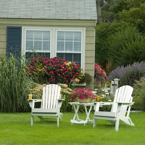 Miniatura 6 de FUNBERRY Silla plegable Adirondack, sillas para fogatas de todo clima de HDPE con portavasos para exterior Blanco