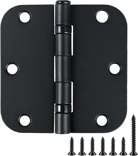 Miniatura 19 de Paquete de 100 bisagras para puerta, redondeadas, de 5/8 de pulgada, estándar, para puertas dobles/individual de madera, herrajes para habitación